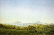 Bohemian Landscape with the Milesovka Caspar David Friedrich